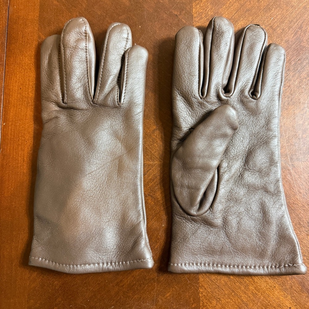 Unwrapped Inc Brown Sheepskin Leather Wool Lined Gloves Medium